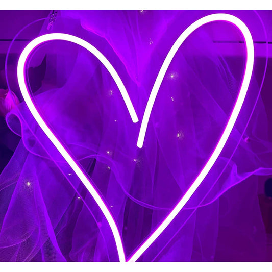 Quality Bright Pink Heart LED night Light Room Wall Decoration