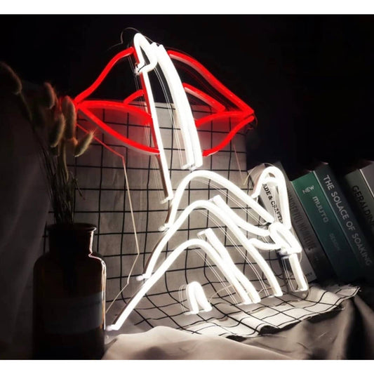 Lovely Bright Shushing Lips LED Night Light Room Wall Decoration