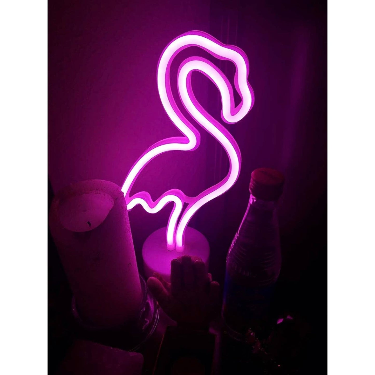 Bright Pink LED Light Flamingo