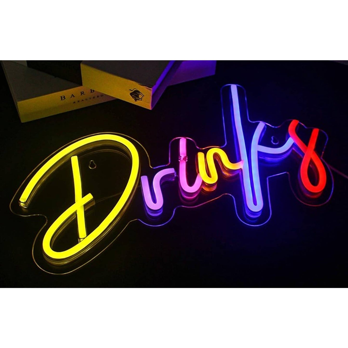 Vivid Bright Colorful “Drinks” LED Night Light Bar Room Wall Party Decor