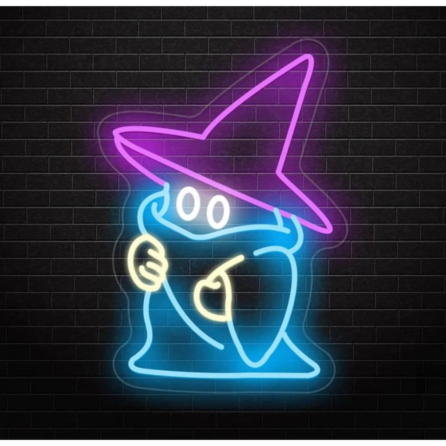 Fun Bright Final Fantasy Black Mage LED Night Light Video Game Room Wall Decor