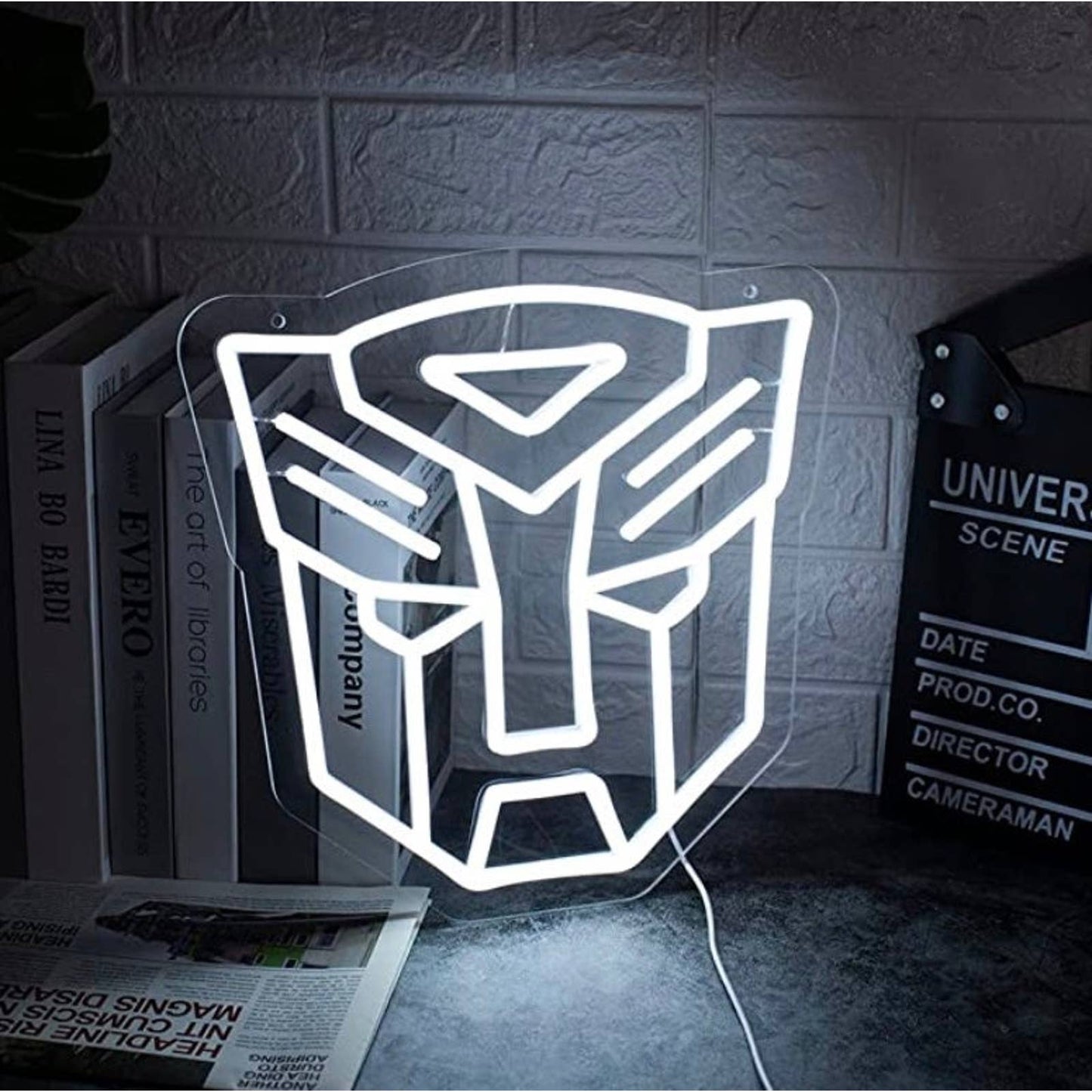 Cool Bright White Autobot Transformers LED Night Light Robot Room Wall Decor