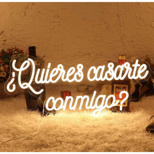 Romantic “?Quieres Casarte Conmigo?” Will You Marry Me LED Light Wedding Decor