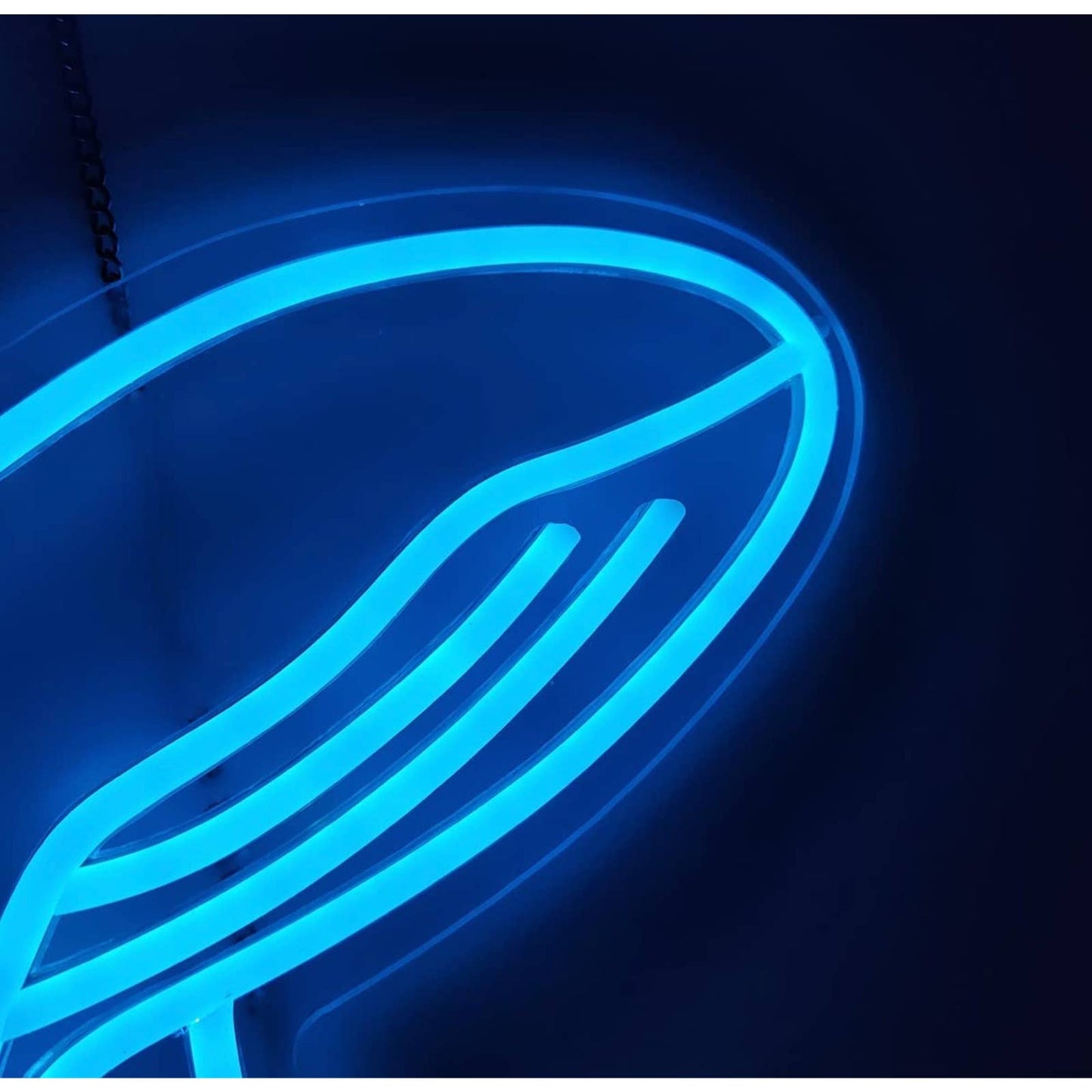 Lovely Blue Detailed Whale 2 LED Night Light Ocean Aqua Art Decoration