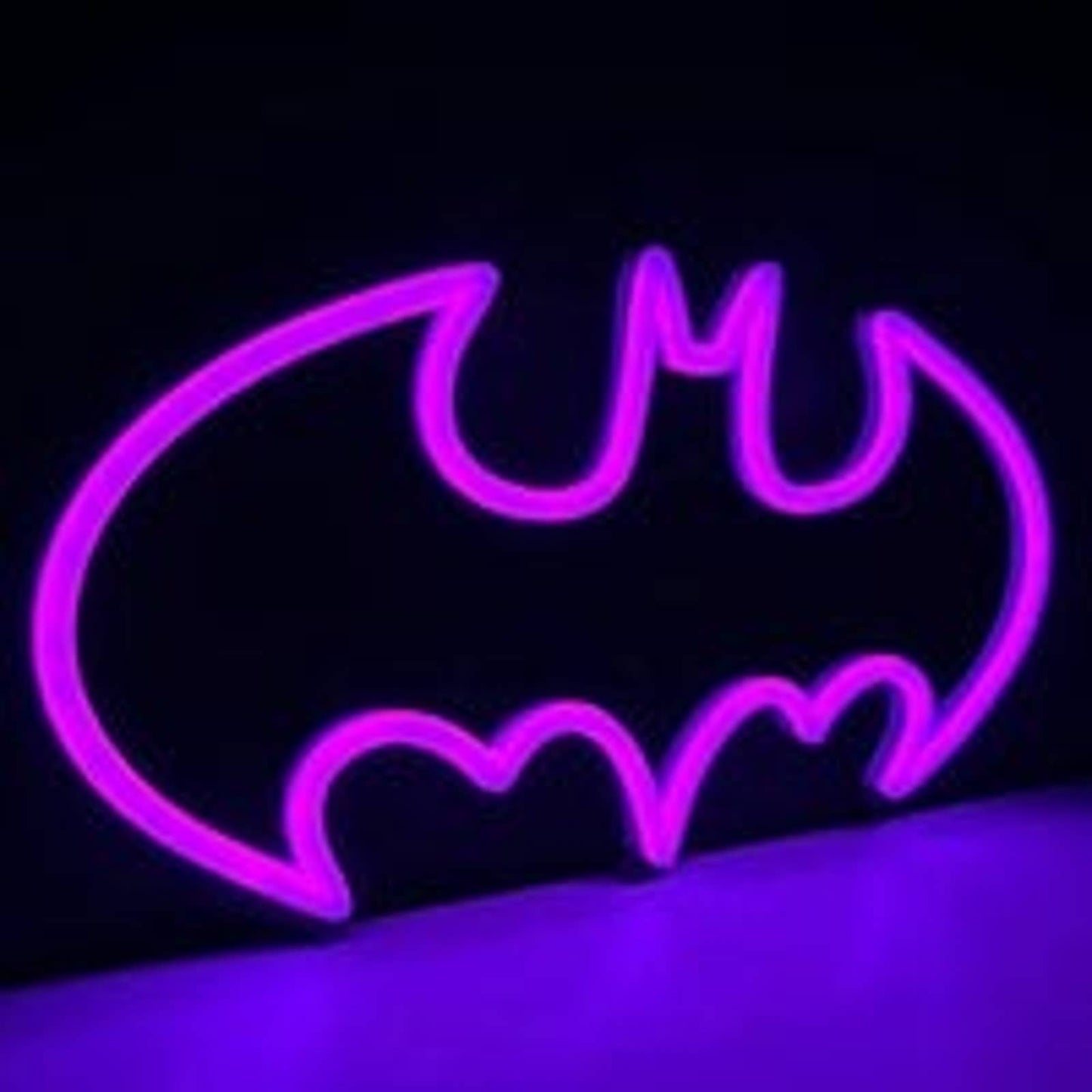 Fun Bright Pink Batman Super Hero LED Night Light Gotham DC Comic Decor