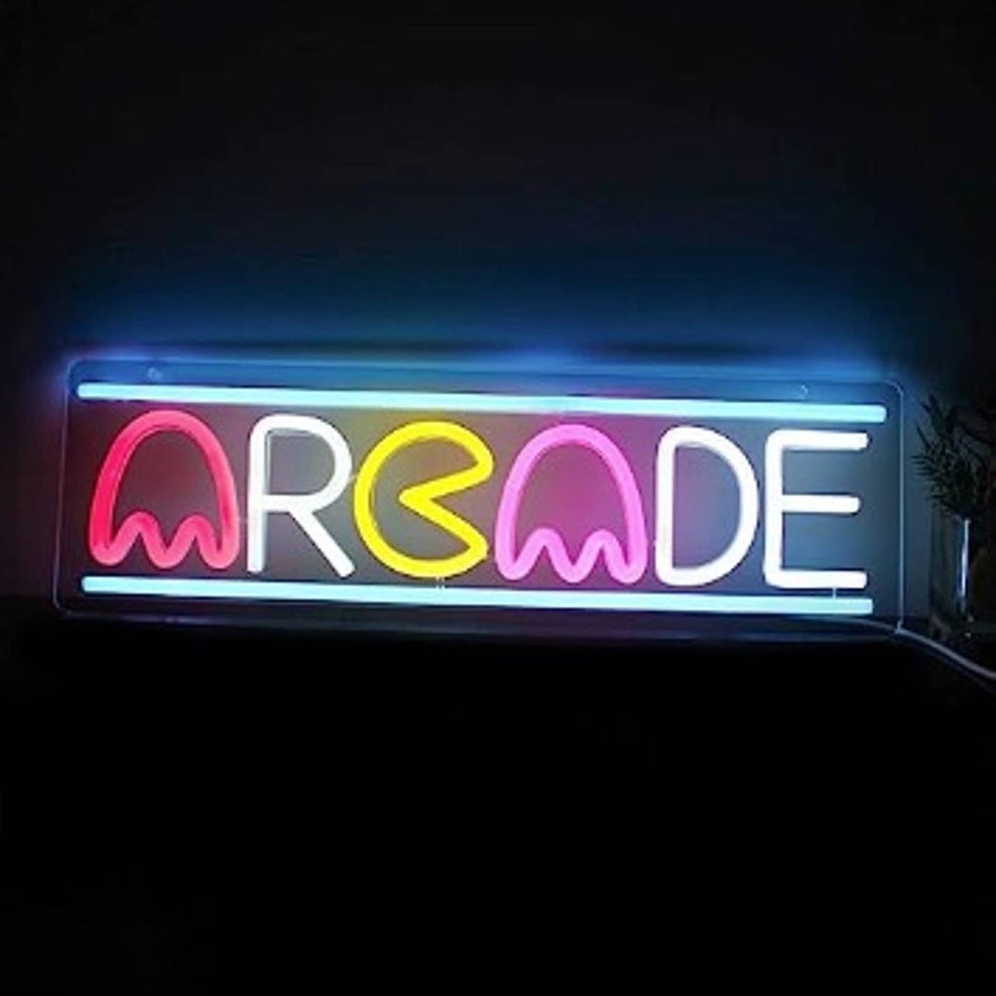 Fun Bright Colorful Retro Arcade LED Night Light Game Room Wall Decor
