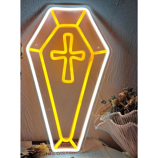 Spooky Bright Vampire Coffin LED Night Light Spooky Decoration