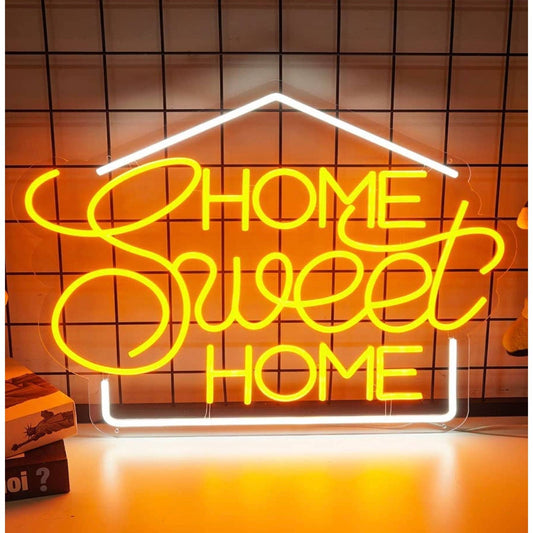 Lovely Bright Warm “Home Sweet Home” LED Night Light Sign Room Wall Decoration