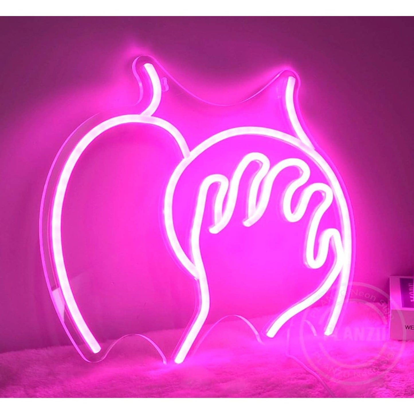 Fun Bright Pink Butt Grab LED Night Light Room Wall Decor