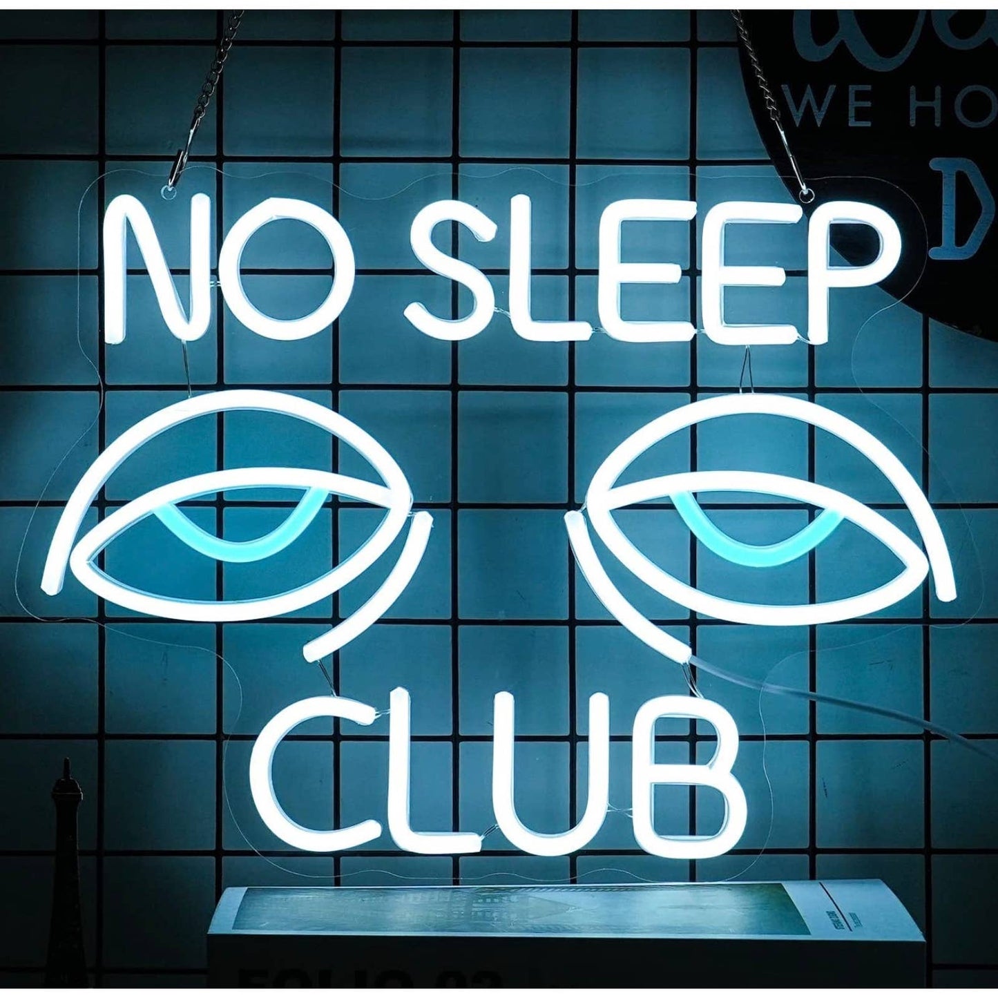 Bright “No Sleep Club” LED Night Light Sign Gamer Game Room Wall Decoration