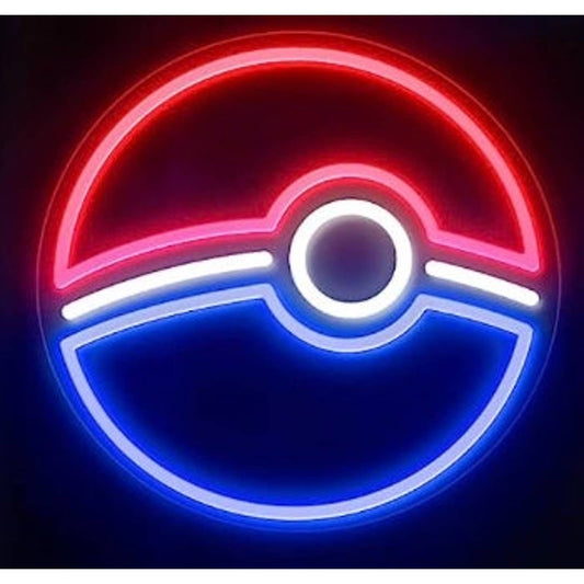 Lovely Bright Red / Blue Pokeball Pokemon LED Night Light Anime Japan Room Decor