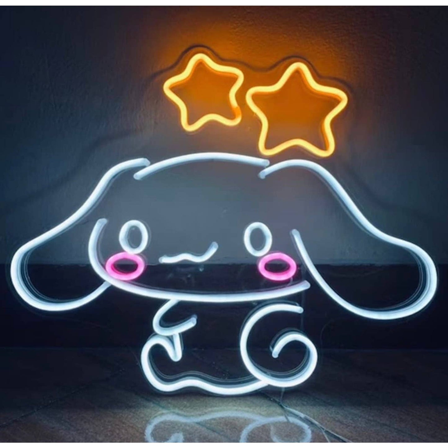 Super Cute Cinnamonroll under Stars LED Night Light Japan Anime Wall Decor