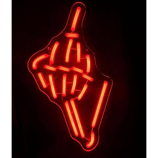 Bright Vivid Red Bad Skeleton LED Night Light Room Wall Decoration