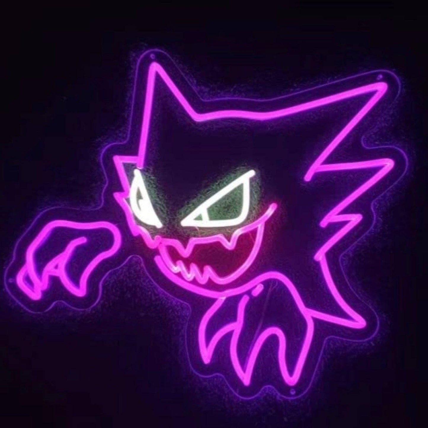 Spooky Bright Purple Haunter Ghost Pokemon LED Night Light Room Wall Decor