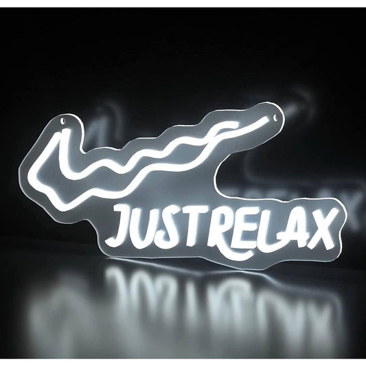 Bright Warm White Just Relax Nike Swoosh LED Night Light Room Wall Decoration