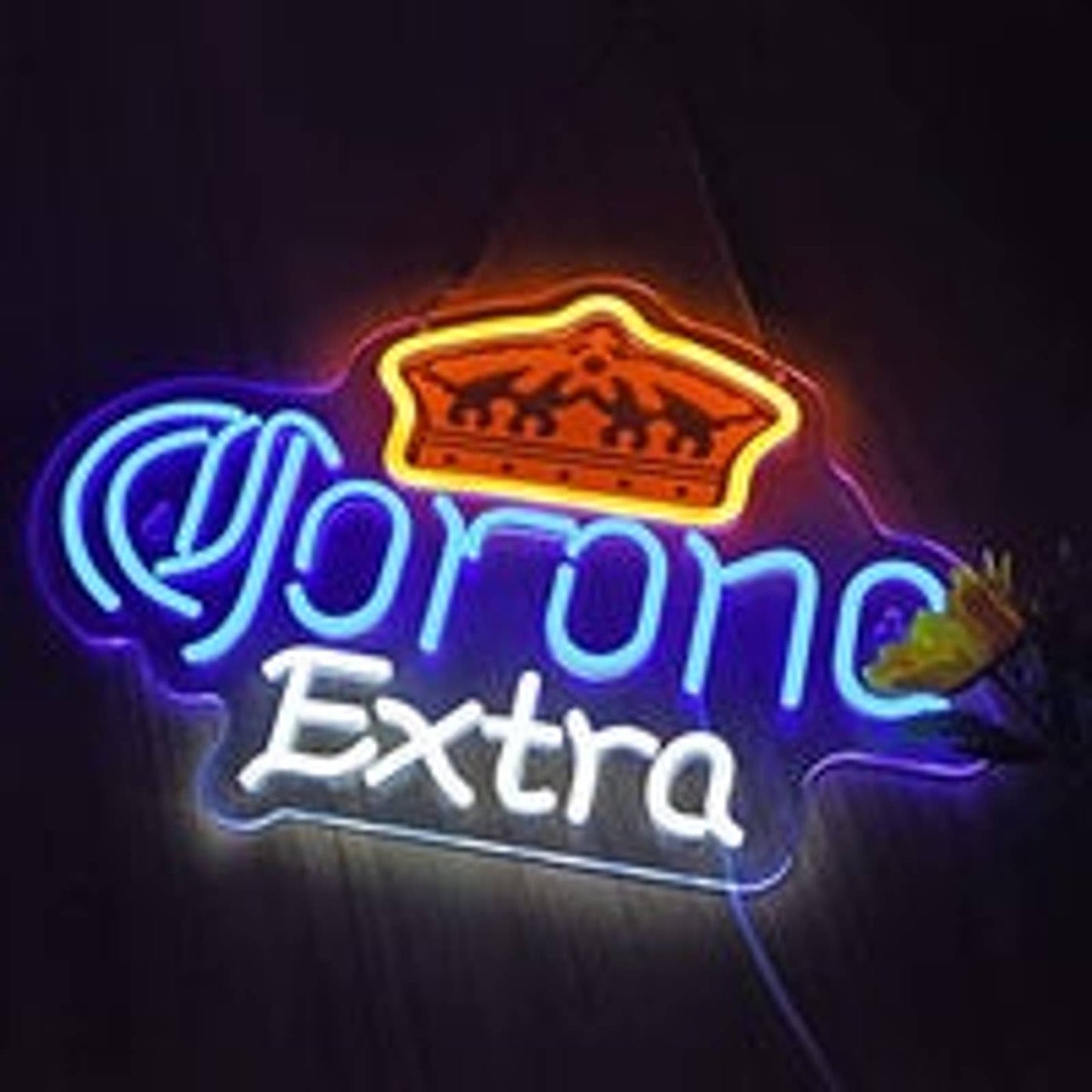 Vivid Bright Corona Extra Crown LED Night light Room Wall Beer Decoration