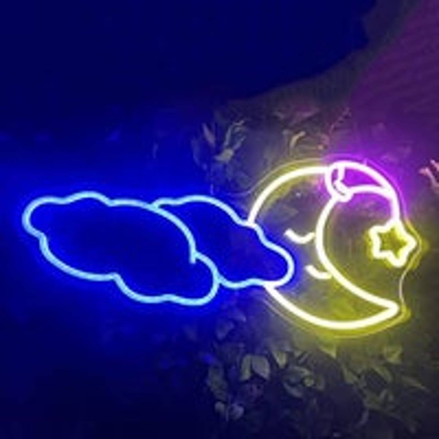 Adorable Vivid Bright Sleeping Moon LED Night Light Room Wall Decoration