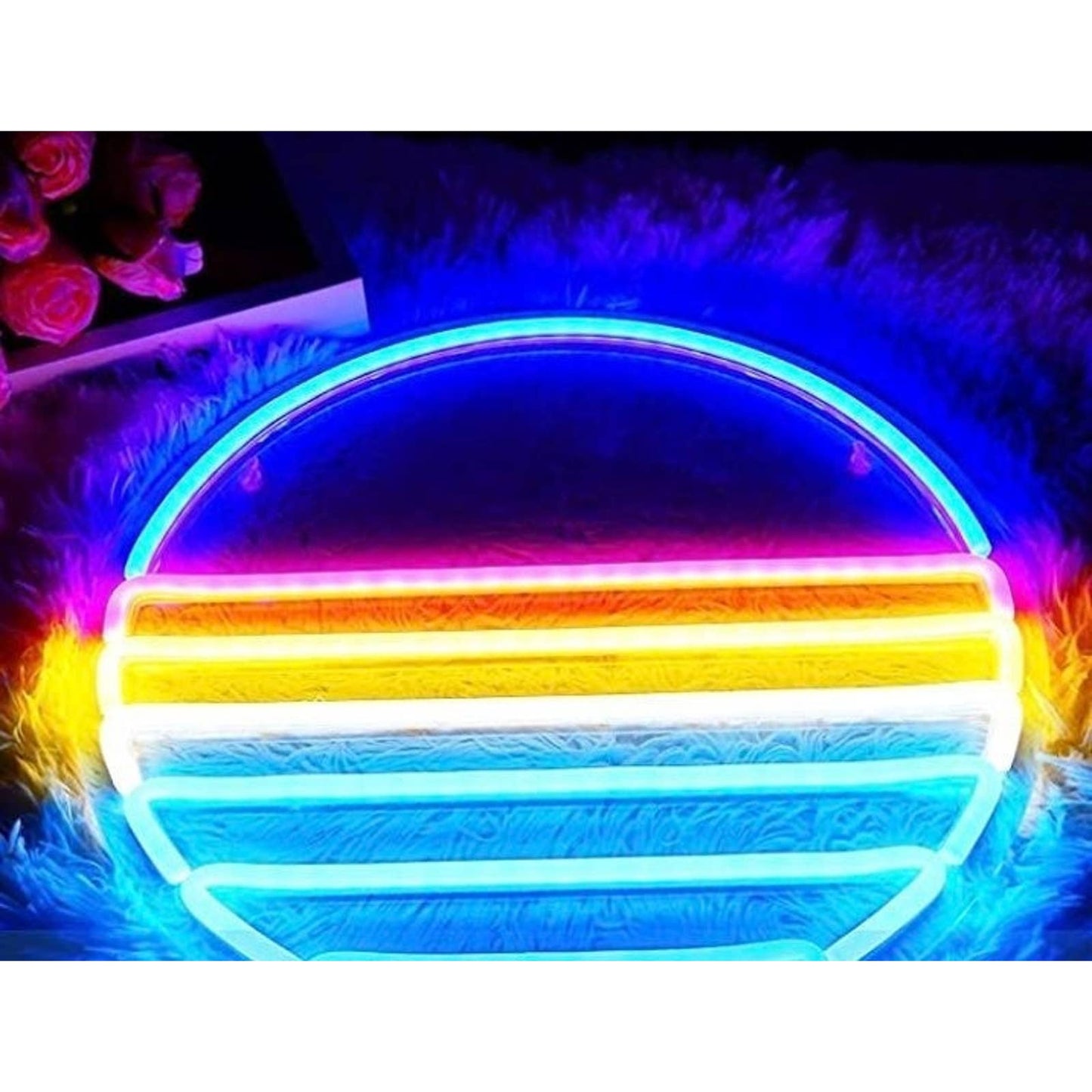 Cool Bright Retro Colored Sunset LED Night Light Room Decoration