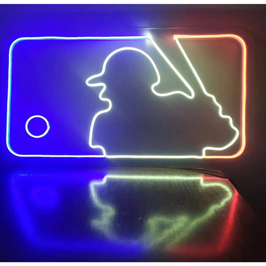 Vivid Bright MLB Major League Baseball Logo LED Night Light Room Wall Sport Deco