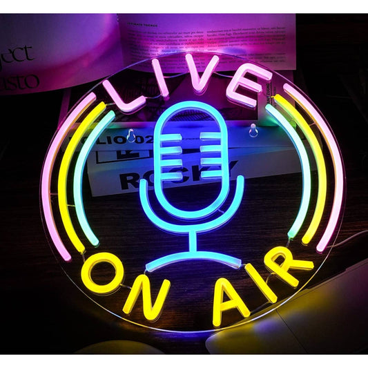 Vivid Bright Colorful Live Microphone LED Night Light Room Wall Decoration