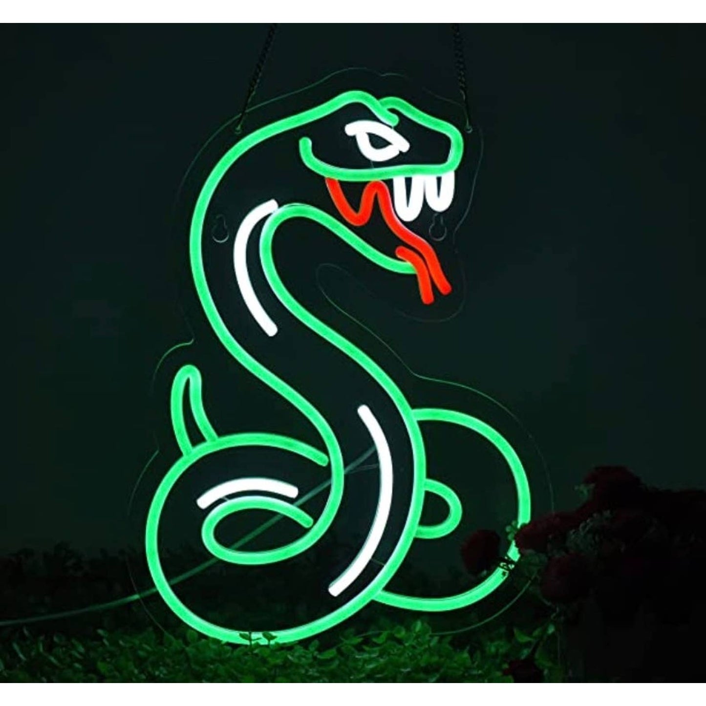 Vivid Bright Green Snake LED Night Light Room Wall Decoration