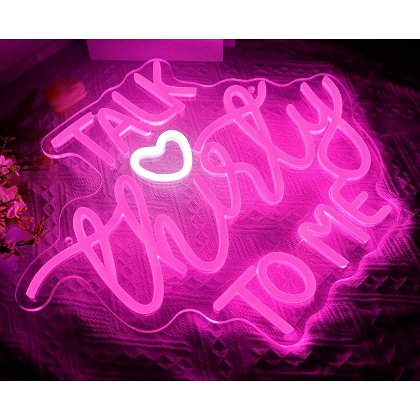 Fun Bright Pink”Talk Thirty to Me” Heart LED Night Light Birthday Party Decor