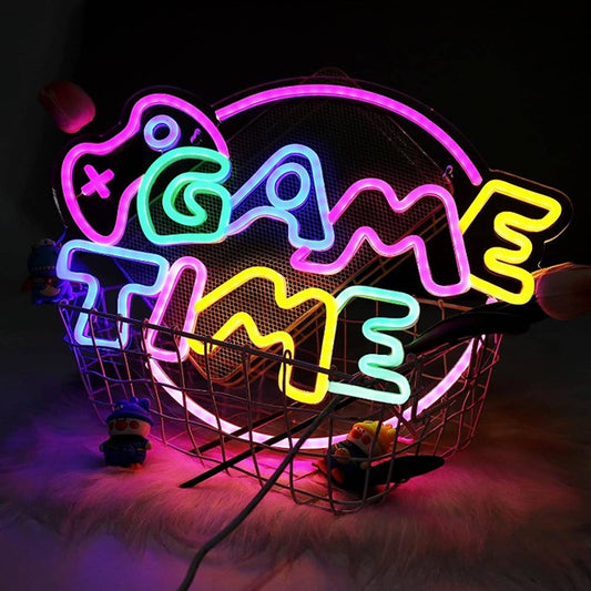 Fun Colorful Bright Game Time Controller LED Night Light Room Wall Decor
