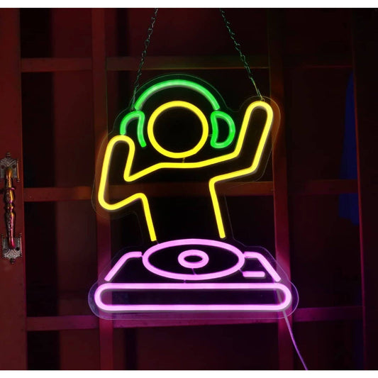 Fun Bright DJ Party Music LED Night Light Room Wall Decoration