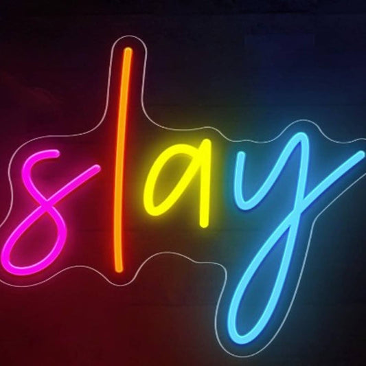 Fun Bright Rainbow Slay LED Night Light Room Wall Decoration