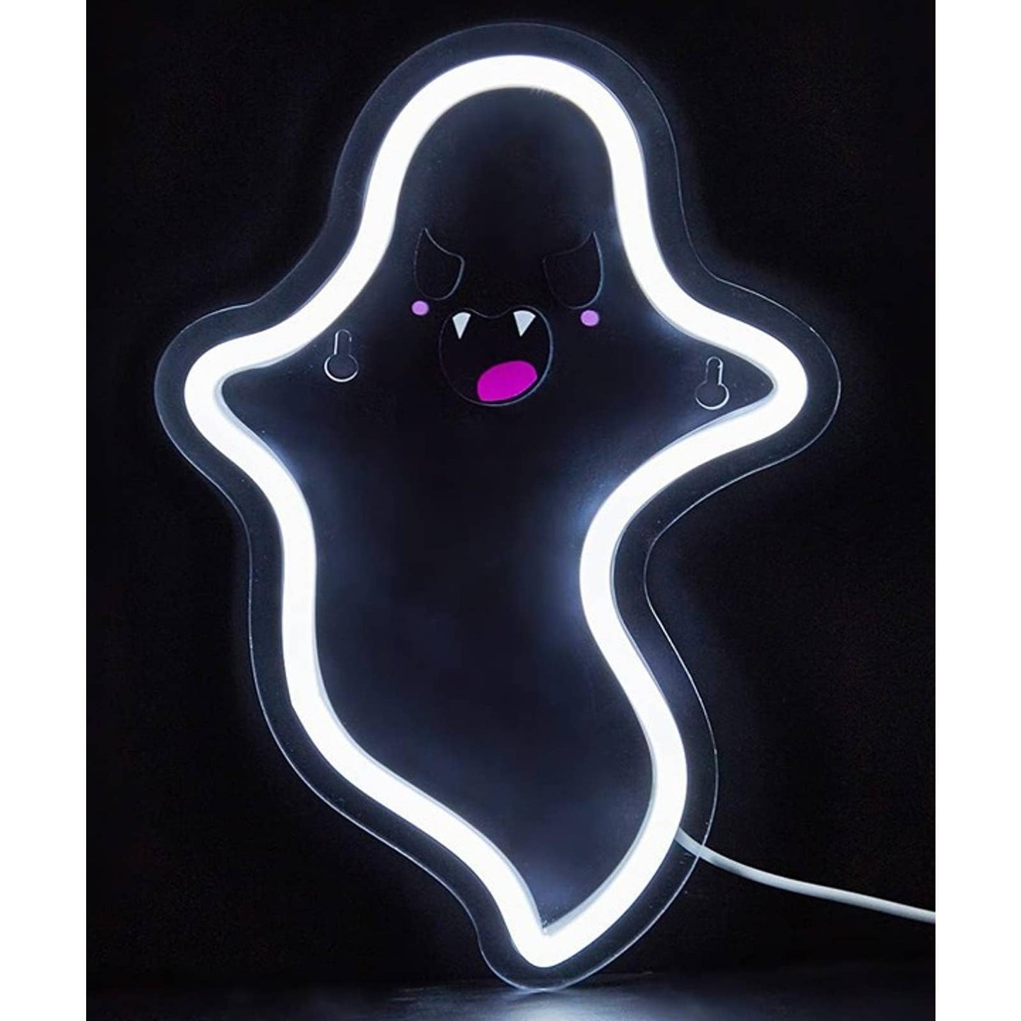 Spooky Vivid Bright White Bad Baby Ghost  LED Night Light Halloween Decor