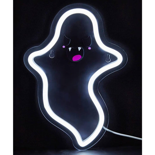 Spooky Vivid Bright White Bad Baby Ghost  LED Night Light Halloween Decor