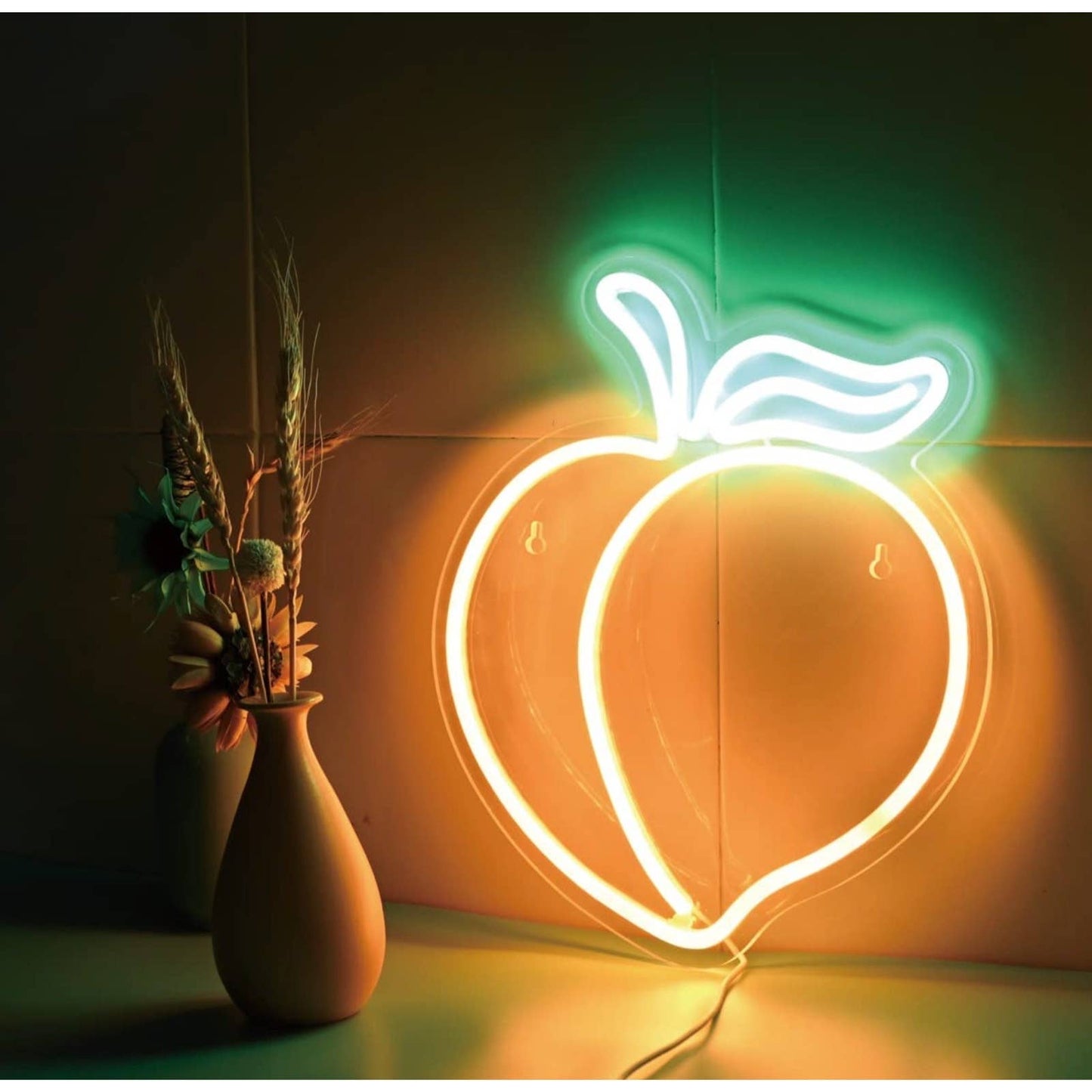 Lovely Simple Bright Peach LED Night Light Room Wall Decoration