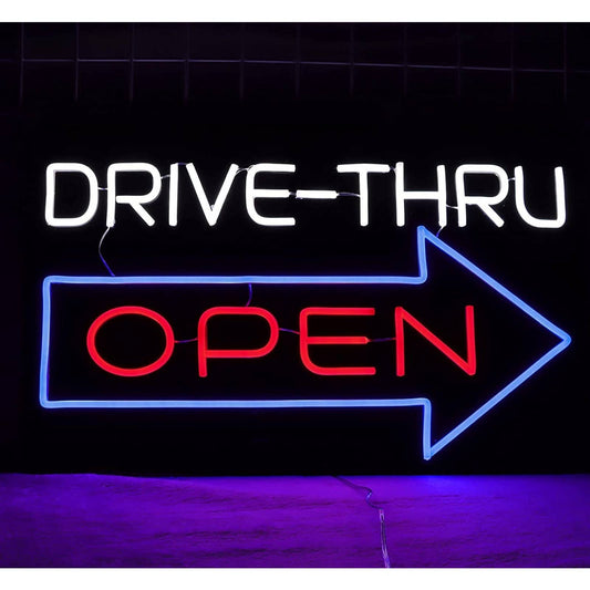 Large Bright Drive-Thru Open Shop LED Business Light Room Wall Decor