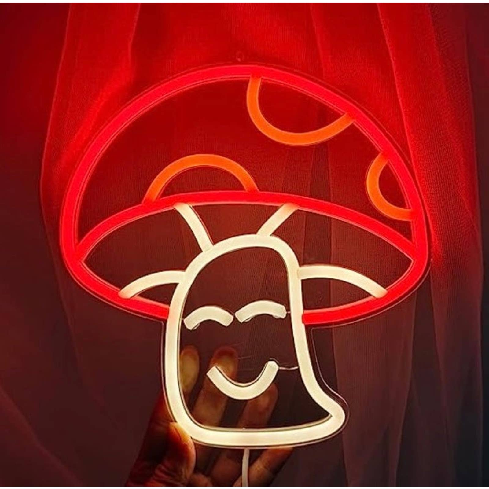 Lovely Bright Red Lipstick LED Night Light top Room Wall Decoration