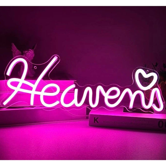 Lovely Bright Pink Heavens Heart LED Night Light Room Wall Decoration