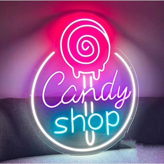 Fun Vivid Bright Candy Shop LED Night Light Room Wall Decoration