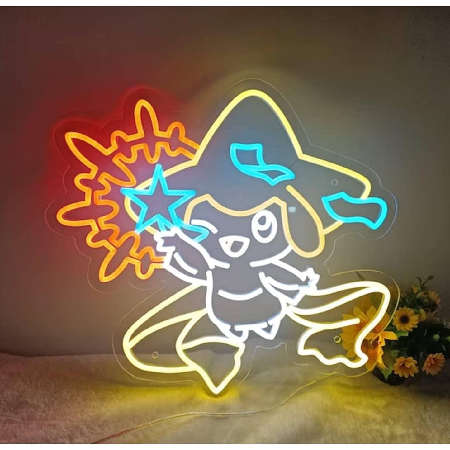 Fun Bright Jirachi Wish LED Night Light Anime Room Wall Decoration