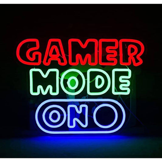 Fun Bright Red/Green/Blue Gamer Mode On LED Night Light Room Wall Decoration