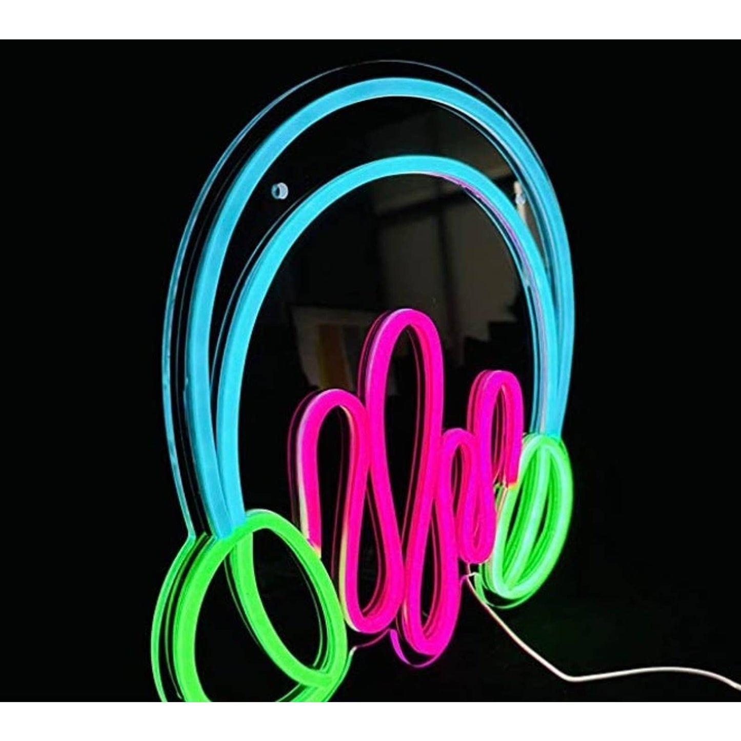 Vivid Bright Colorful Fun Music Headphones LED Night Light Room Wall Decoration
