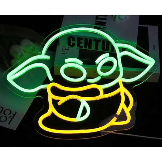 Cute Vivid Bright Green Baby Yoda LED Night Light Star Wars Room Wall Decor