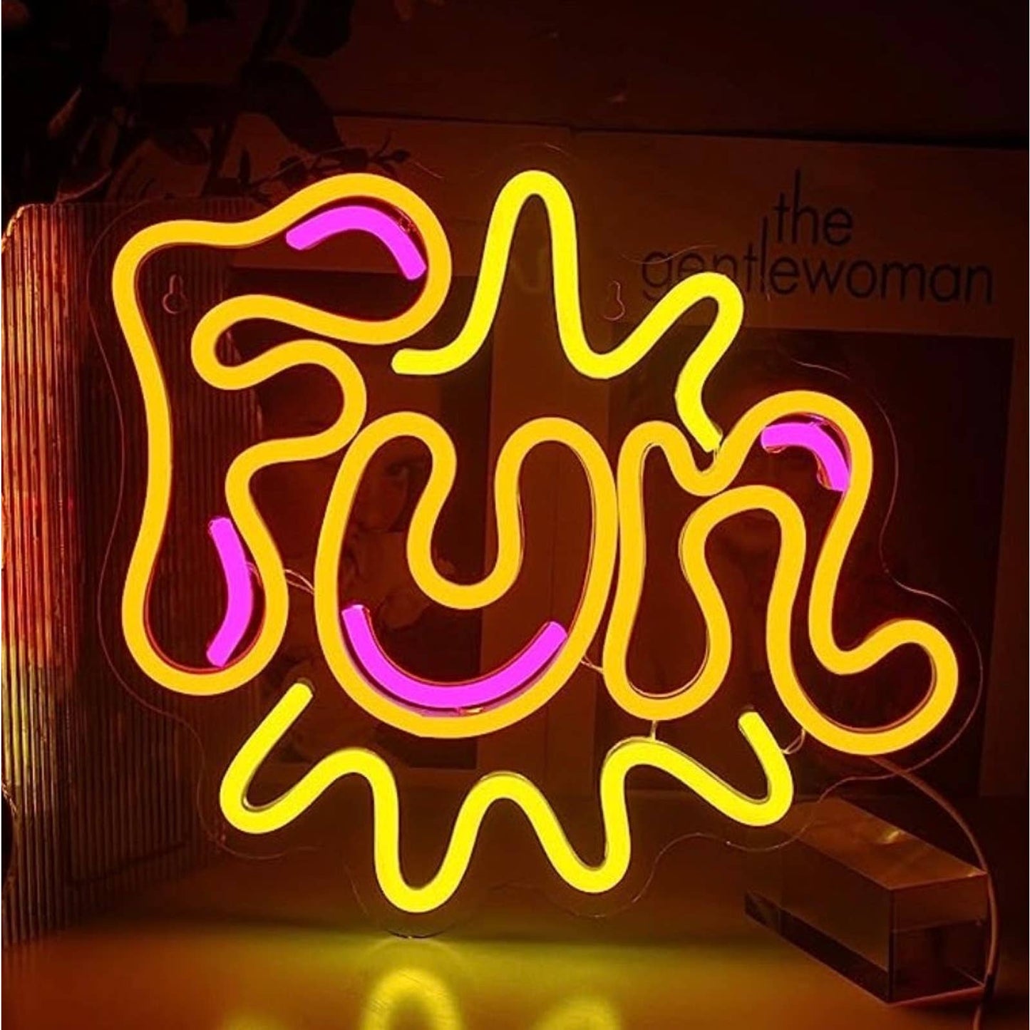 Vivid Bright Colorful “Fun” LED Night Light Game Room Wall Decoration