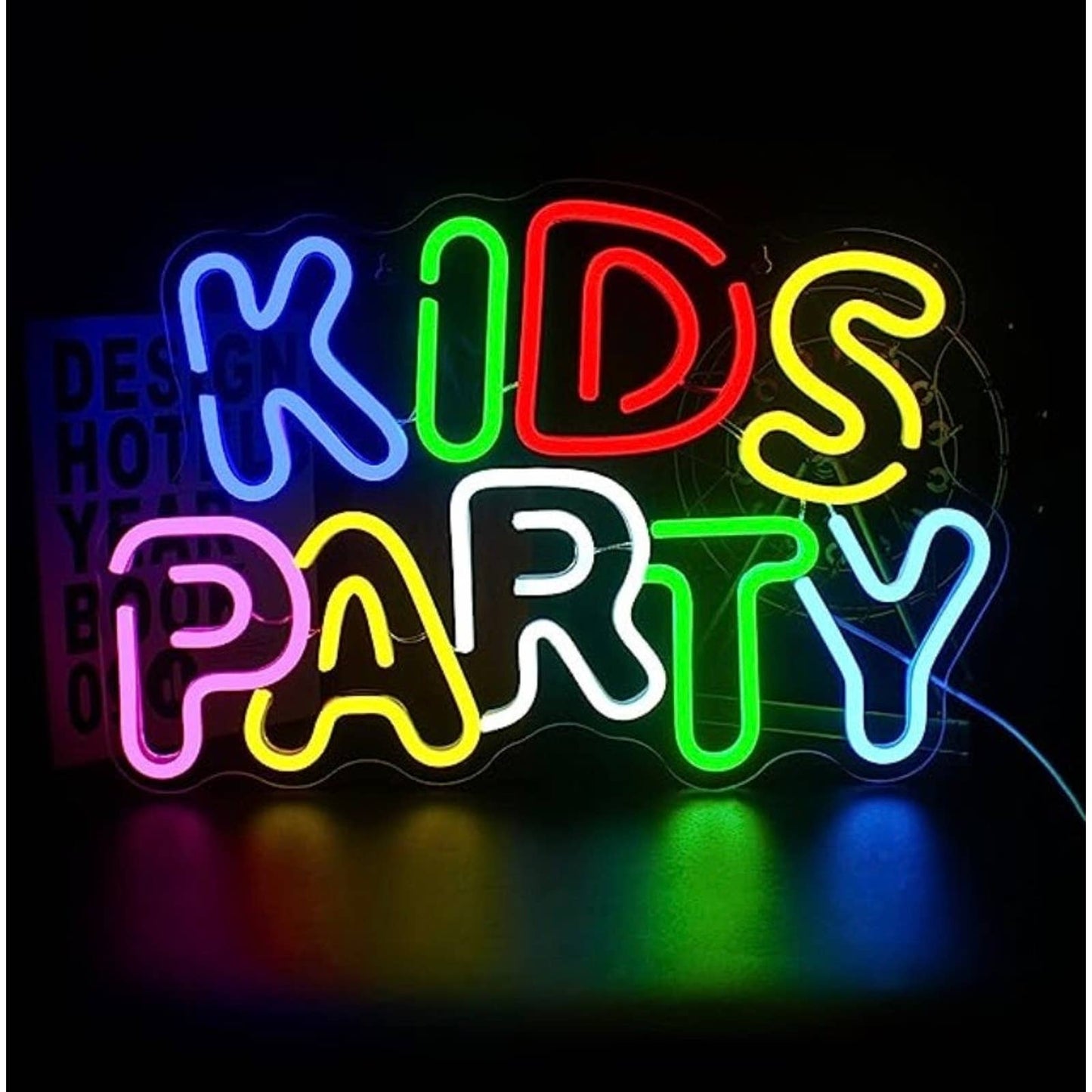Fun Vivid Bright Rainbow Kids Party LED Night Light Room Wall Decoration