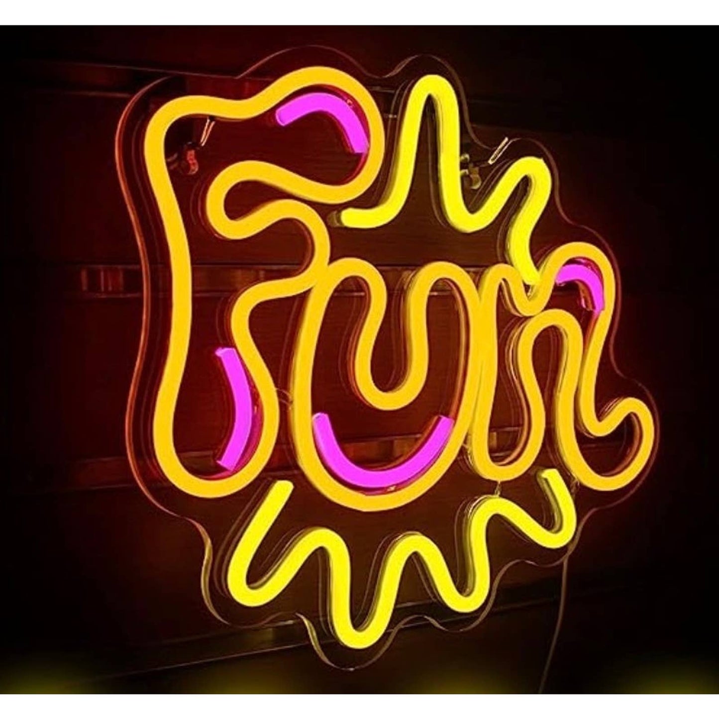 Vivid Bright Colorful “Fun” LED Night Light Game Room Wall Decoration