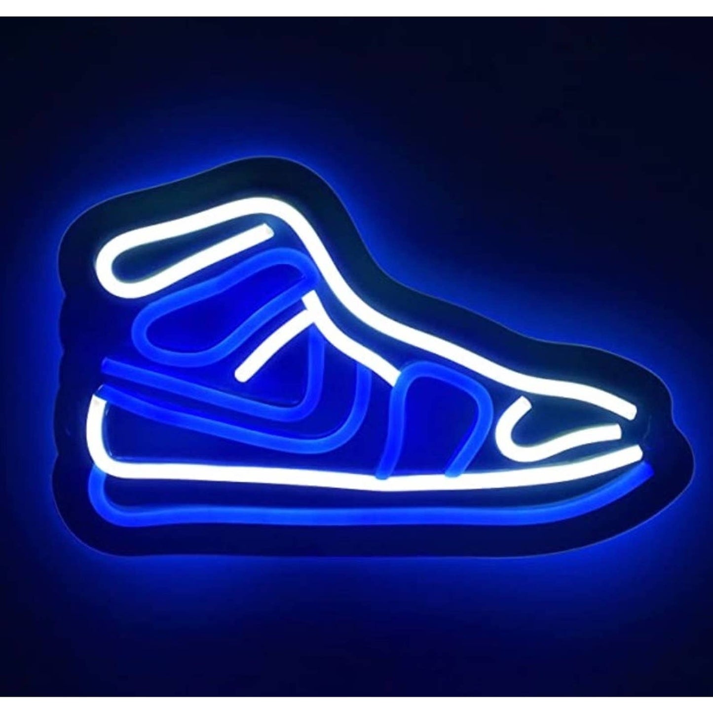 Fun Bright Blue Sneaker Shoe High Top LED Night Light Basketball Decoration